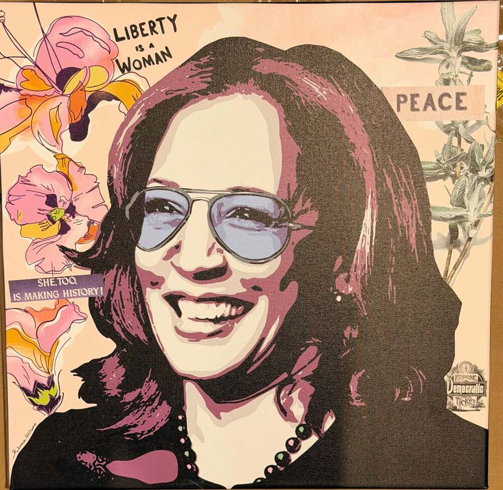 Kamala Harris 'Liberty is a Woman' Canvas Art Print by Rebecca Williams